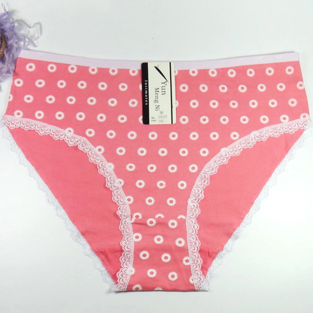Cotton Panties Plus Size Solid Color Briefs High Waist Seamless Underpants