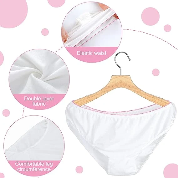 Unisex Disposable Nonwoven Underwear, Travel Briefs Panties One Time Use Underwear, SPA Underpants Stretch for Bikini Panty for Travel Hotel SPA