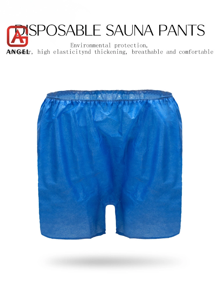Wholesale Disposable Underwear PP Nonwoven Fabric Blue Underpants