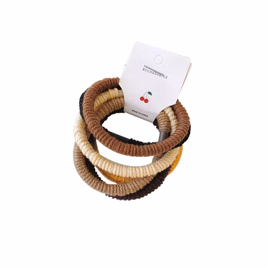 Wholesale Custom Logo Fashion Boho Twist Original Hair Tie Bracelets Accessories Rubber Elastic Hair Bands for Girls Kids