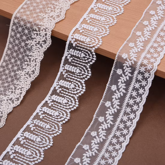 Manufacturer Wholesale Cheap Polyester Embroidery Lace for Dress