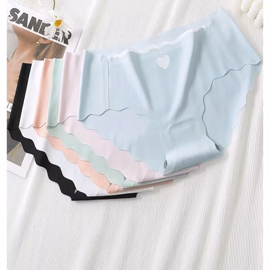 Factory Price Hotsale Women Seamless Panties MID Waist Underwear Ice Silk Comfort Underpants
